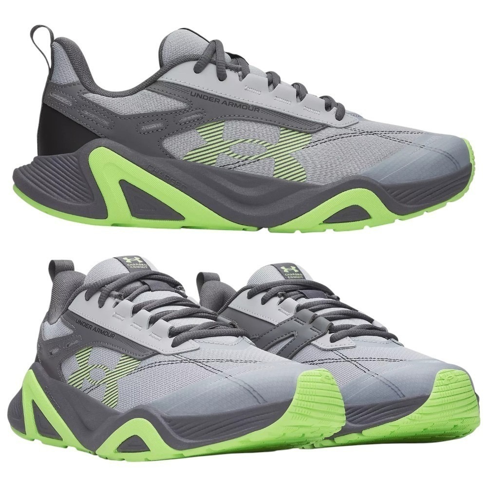 Under Armour Charged Commit TR 3 Mens Training Shoes Gray Yellow Size 10.5